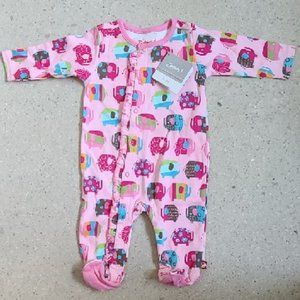 NWT ZUTANO 3m girls footed SLEEPER